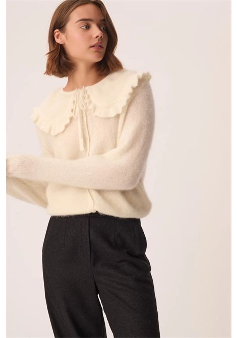 Des Petits Hauts Women's Carlie Cream Super Kid Mohair & Baby Alpaca Cardigan Des Petits Hauts |  | 1H26004802066